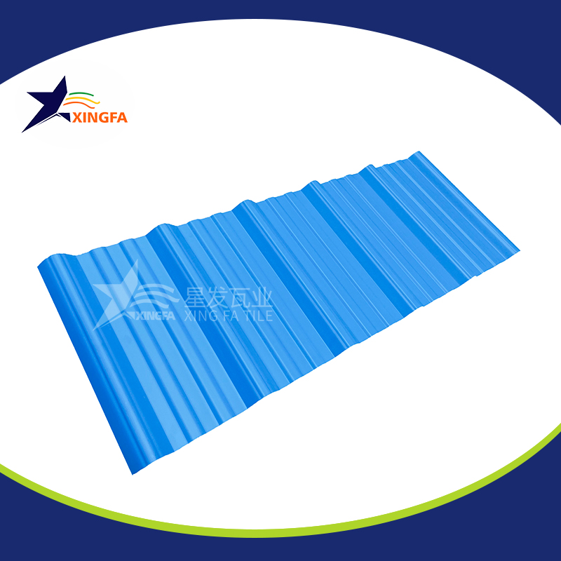 2.5mm加厚蓝色梯形pvc复合隔热瓦 适用于大型水产养殖业厂房房顶用 pvc材质塑料防火厂房瓦 PVC瓦桂林厂家出售